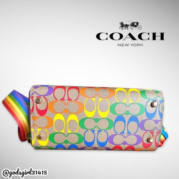 SOLD-AUTHENTICATED NWTCoach 3-pc Rainbow Signature Set Rowan, Nolita, Charm $626 - Picture 10 of 16